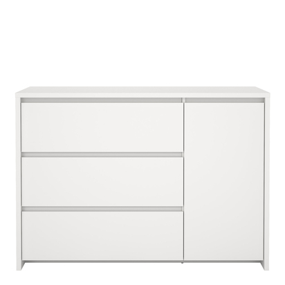 Weston 4 Sideboard with 1 door and 3 drawers White
