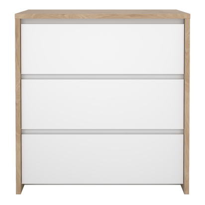 Weston 4 Chest 3 drawers Jackson Hickory White high gloss