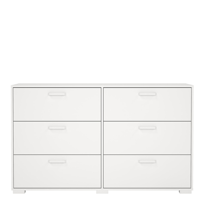 Finn Double dresser 6 drawers White