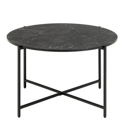 Hollis 2 Round Coffee Table in Matt Black