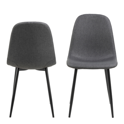 Avery 2 Dining Chair in Light Grey Set of 4