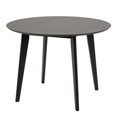 Roxby Round Dining Table in Black 105cm includes 4 Roxby Dining Chairs in Black