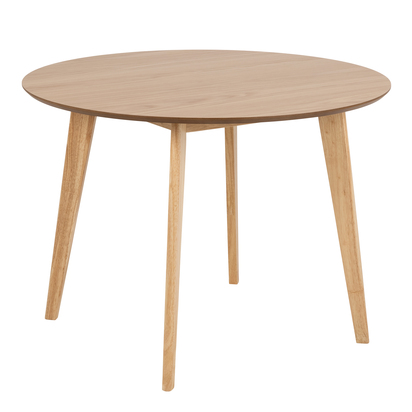 Roxby Round Dining Table in Oak 105cm includes 4 Roxby Dining Chairs in Oak