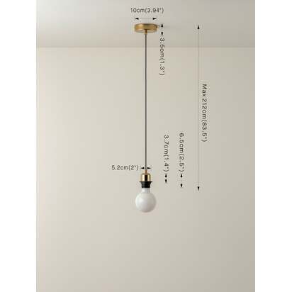 Capel - 1 light brass drop cap lampholder kit