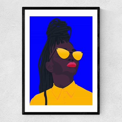 Colorful Black A2 (42 x 59.4cm) Frame Black Narrow (15mm) 