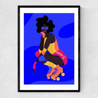 Roller A2 (42 x 59.4cm) Frame Black Narrow (15mm) 