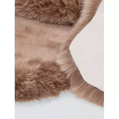 John Lewis New Zealand Double Sheepskin Rug Latte | L170 x W50 x D4cm