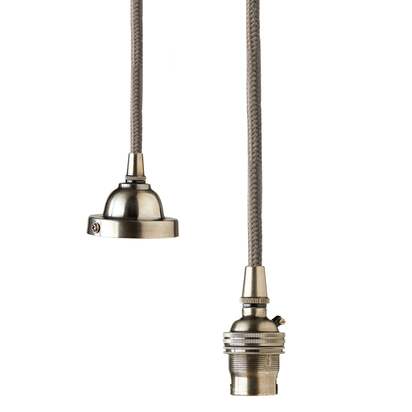 Classic pendant light kit in antiqued silver