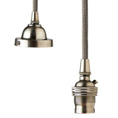 Classic pendant light kit in antiqued silver