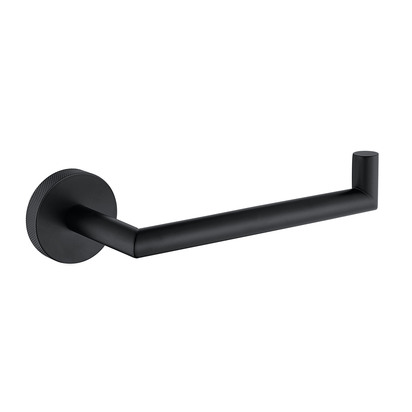 Harbour Knurled Toilet Roll Holder - Matt Black