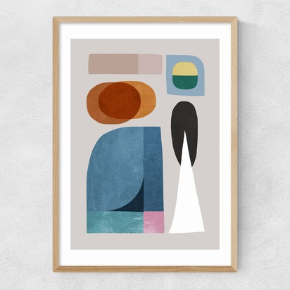 Far Away A1 (59.4 x 84.1cm) Frame Natural Oak Narrow (15mm) 