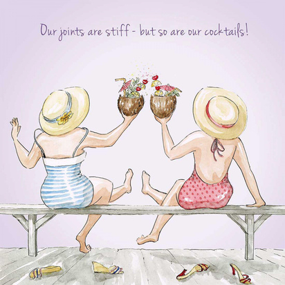 Stiff Cocktails Greetings Card (6pk)