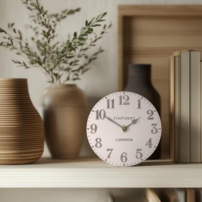 Alder Mantel Clock Shy Pink 6in  - 6 Inch
