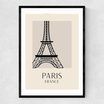 Paris A3 (29.7 x 42cm) Frame Black Narrow (15mm) 