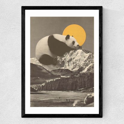 Panda Nap A3 (29.7 x 42cm) Frame Black Medium (22mm) 