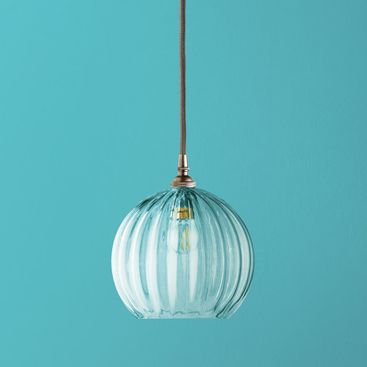 Regular Pumpkin glass shade in clear glass