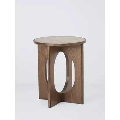 John Lewis Sculpt Side Table, Dark Stain Ceramic Dark Stain | 42x42x50