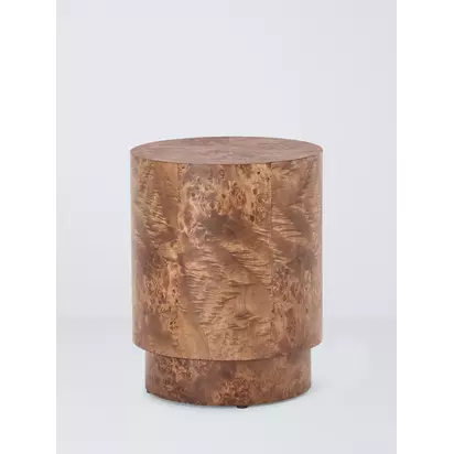 John Lewis Burl Side Table Walnut | H50xW40xD40cm