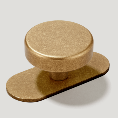 HUDSON Shaker Knob - Aged Brass - Knob Only
