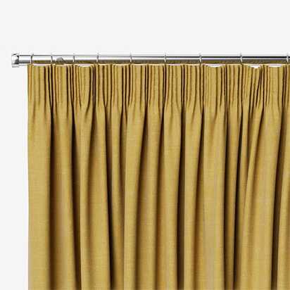 CURTAINS 2 GO - Bijou Linen Sunflower Curtains - Blackout Lining - Pencil Pleat Heading - Pair - Made to Measure