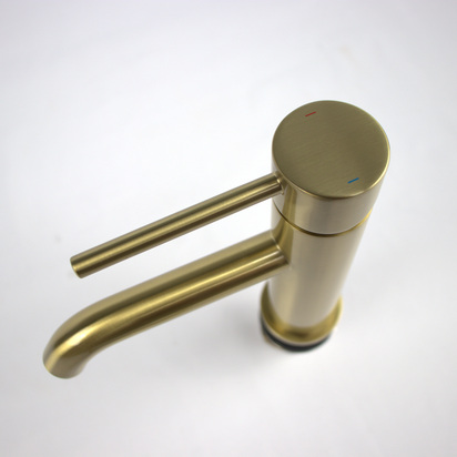 Harbour Clarity Brushed Brass Basin Mixer Tap & Waste
