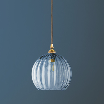 Regular Pumpkin glass shade in clear glass