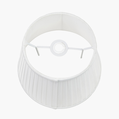 Lyndon 35cm Ivory Silk Mix Knife Pleat Tapered Lampshade