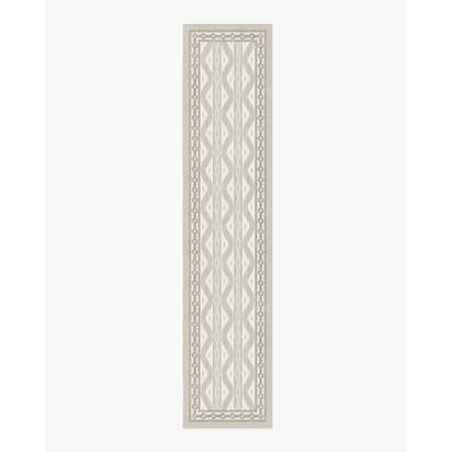 Ava Ikat Beige Flatwoven Rug by Mrs. Alice - 75 x 365 cm - Rug + Pad System