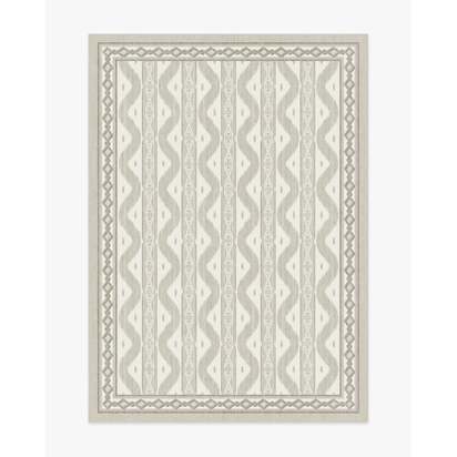 Ava Ikat Beige Flatwoven Rug by Mrs. Alice - 150 x 215 cm - Rug + Pad System