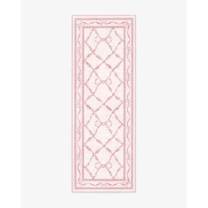 Eloise Pink Flatwoven Rug by Mrs. Alice - 75 x 215 cm - Rug + Pad System