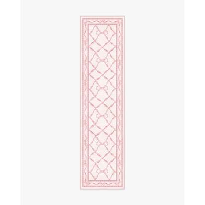 Eloise Pink Flatwoven Rug by Mrs. Alice - 75 x 305 cm - Rug + Pad System