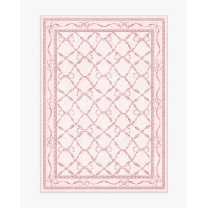 Eloise Pink Flatwoven Rug by Mrs. Alice - 150 x 215 cm - Rug + Cushioned Pad System