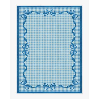 Audrey Blue Flatwoven Rug by Mrs. Alice - 275 x 365 cm - Rug + Pad System