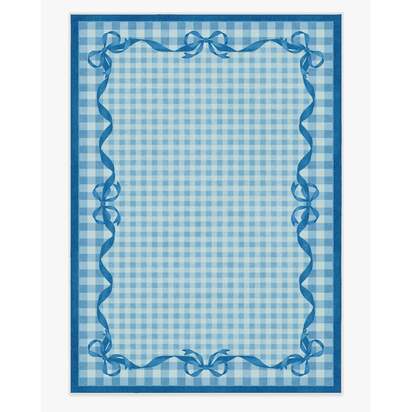 Audrey Blue Flatwoven Rug by Mrs. Alice - 305 x 425 cm - Rug + Pad System