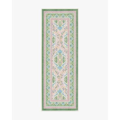 Skye Pink Multicolour Outdoor Rug by Mrs. Alice - 75 x 215 cm - Rug + Pad System