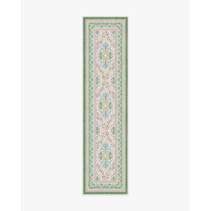 Skye Pink Multicolour Outdoor Rug by Mrs. Alice - 75 x 305 cm - Rug + Pad System