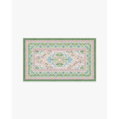 Skye Pink Multicolour Outdoor Rug by Mrs. Alice - 90 x 150 cm - Rug + Pad System