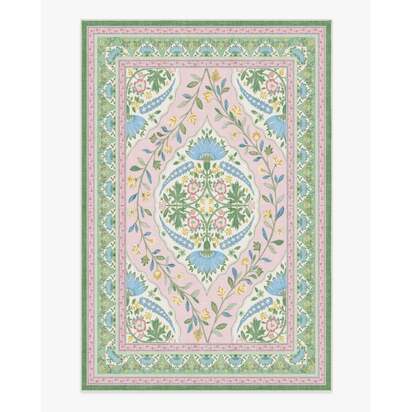 Skye Pink Multicolour Outdoor Rug by Mrs. Alice - 185 x 275 cm - Rug + Pad System