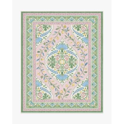 Skye Pink Multicolour Outdoor Rug by Mrs. Alice - 245 x 305 cm - Rug + Pad System