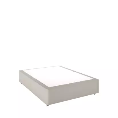 John Lewis Non-Sprung Upholstered Divan Base, King Size Cotton Effect Beige | H31 x W150 x D100cm