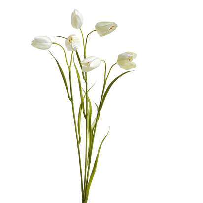 OKA | Faux Fritillaria Stem - White | Faux Flower Stem