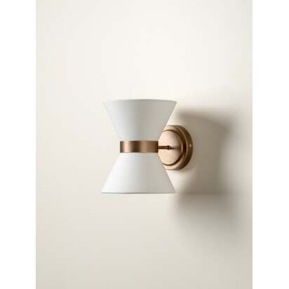 Renwick aged brass wall light