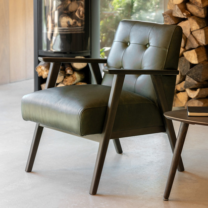 Jarrow Armchair Heritage Green Leather