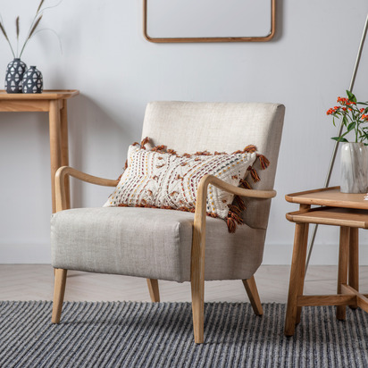 Sherbourne Armchair Natural Linen 660x750x800mm