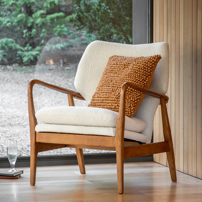 Denford Armchair Cream 730x710x850mm