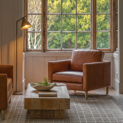 Glenby Armchair Vintage Brown Leather