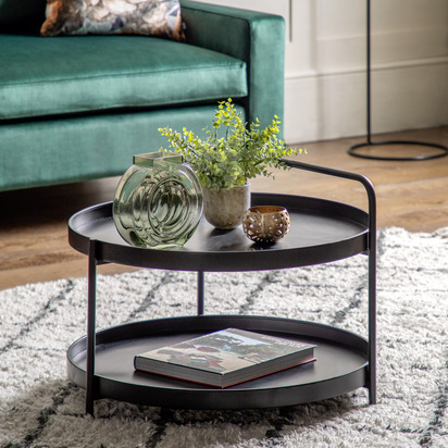 Highstead Coffee Table Black 650x650x500mm