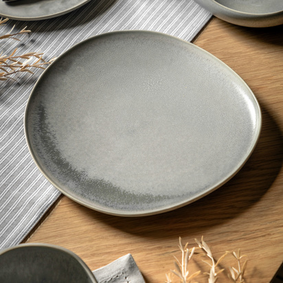 Studio Pebble Glaze Dinner Plate Dove Grey (4pk)
