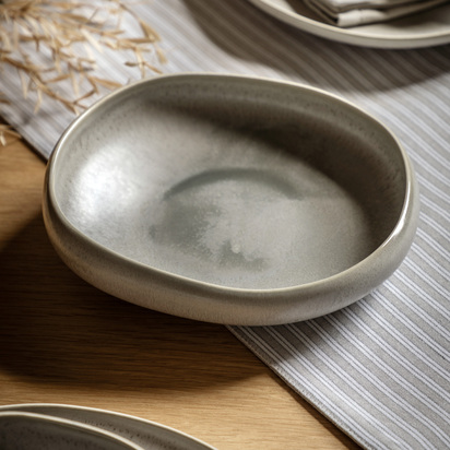 Studio Pebble Glaze Pasta Bowl Dove Grey (4pk)