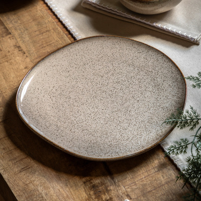 Studio Speckle Glaze Dinner Plate Oatmeal (4pk)
